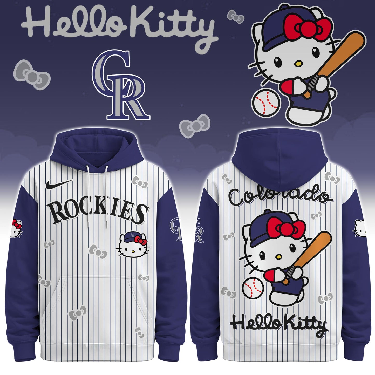 Colorado Rockies - Hello Kitty Limited Editions Hoodie | PT59