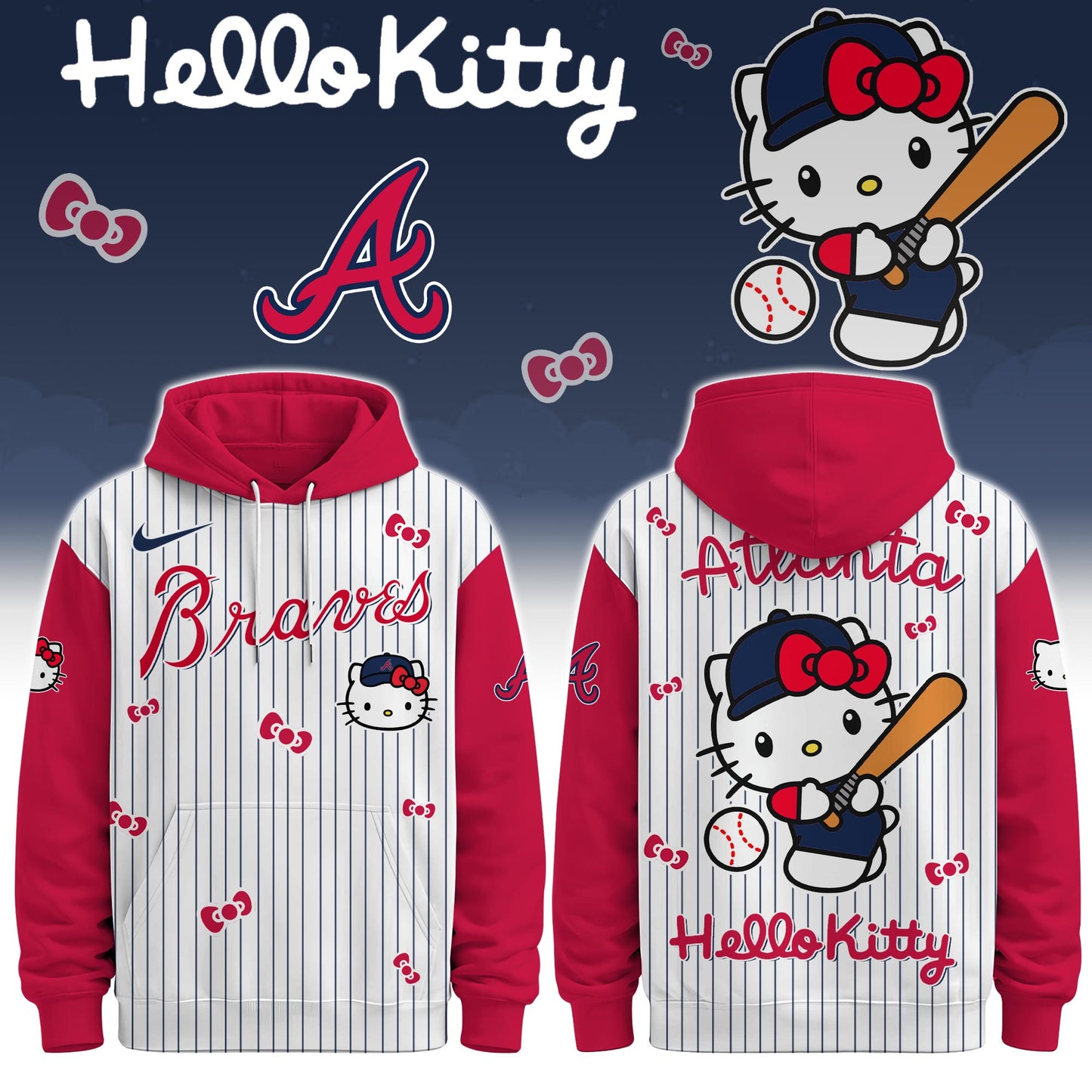 Atlanta Braves - Hello Kitty Limited Editions Hoodie | CU48