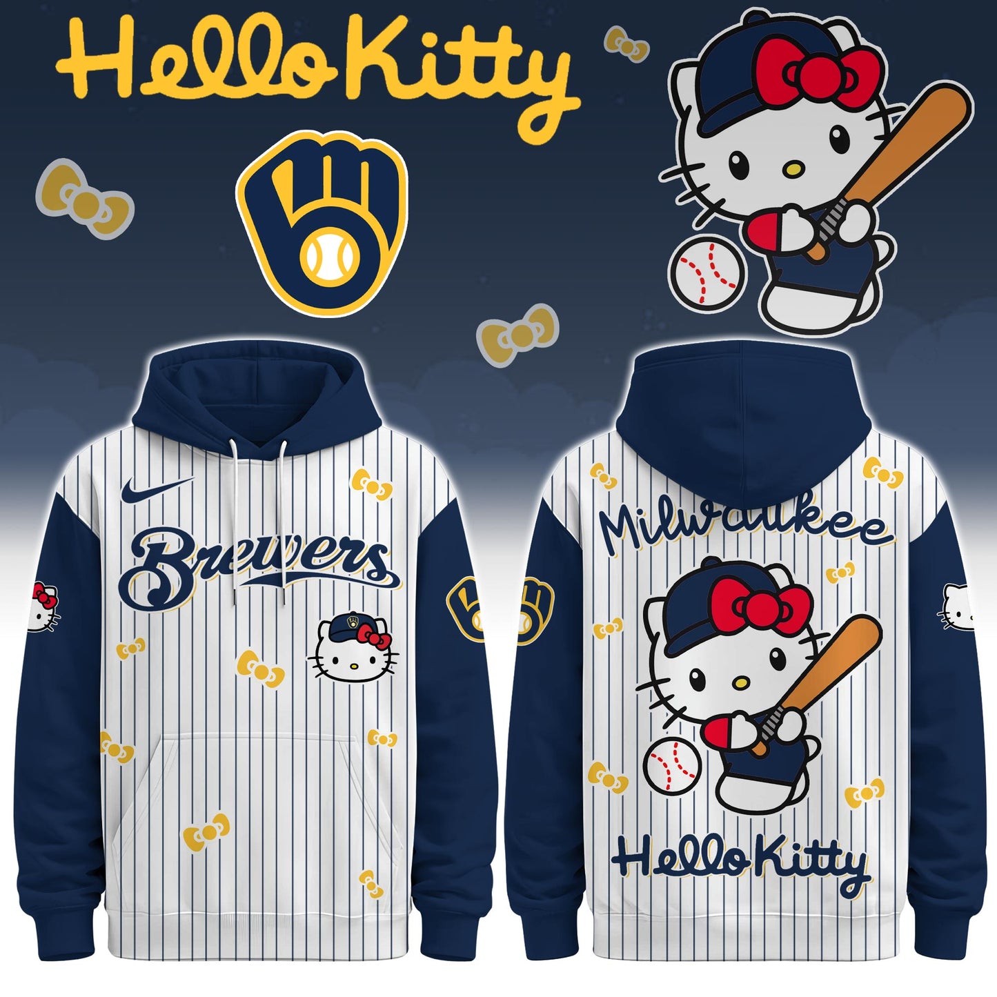 Milwaukee Brewers - Hello Kitty Limited Editions Hoodie | DU91