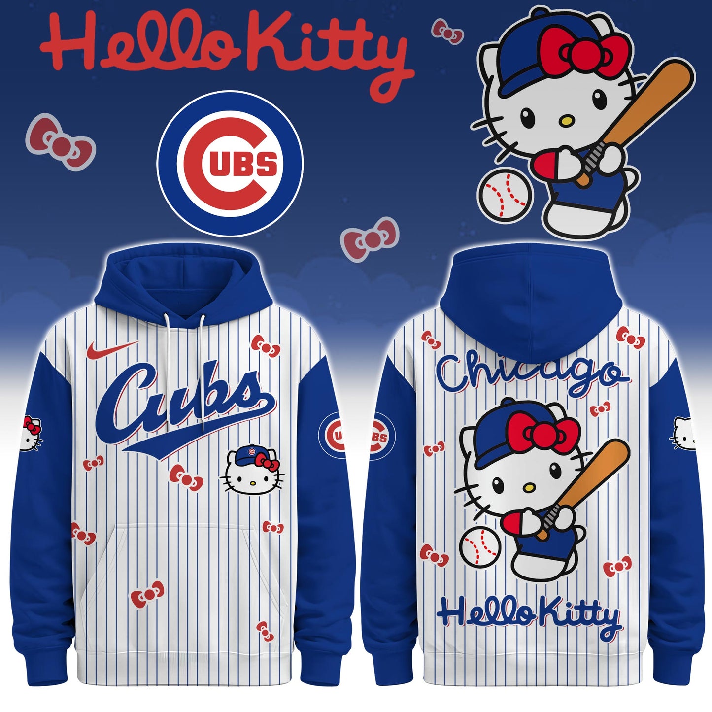 Chicago Cubs - Hello Kitty Limited Editions Hoodie | PU98