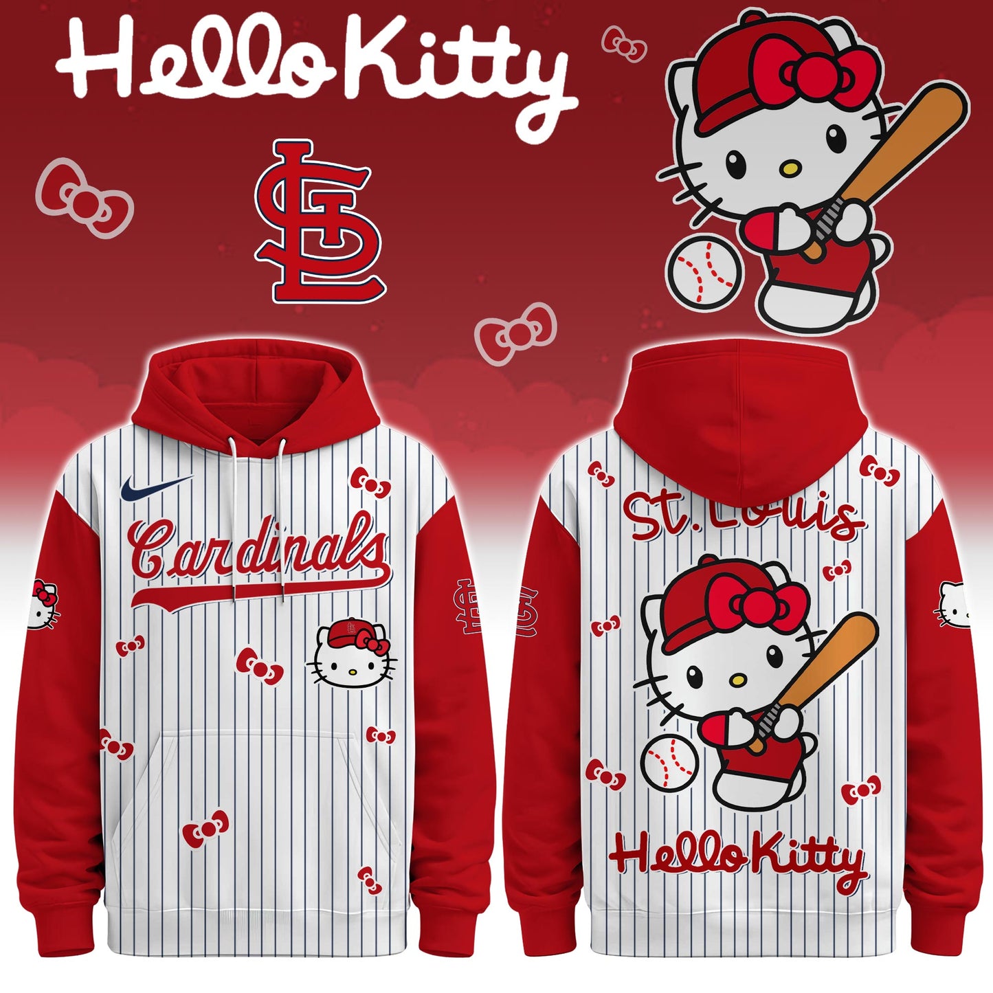 St. Louis Cardinals - Hello Kitty Limited Editions Hoodie | FO34