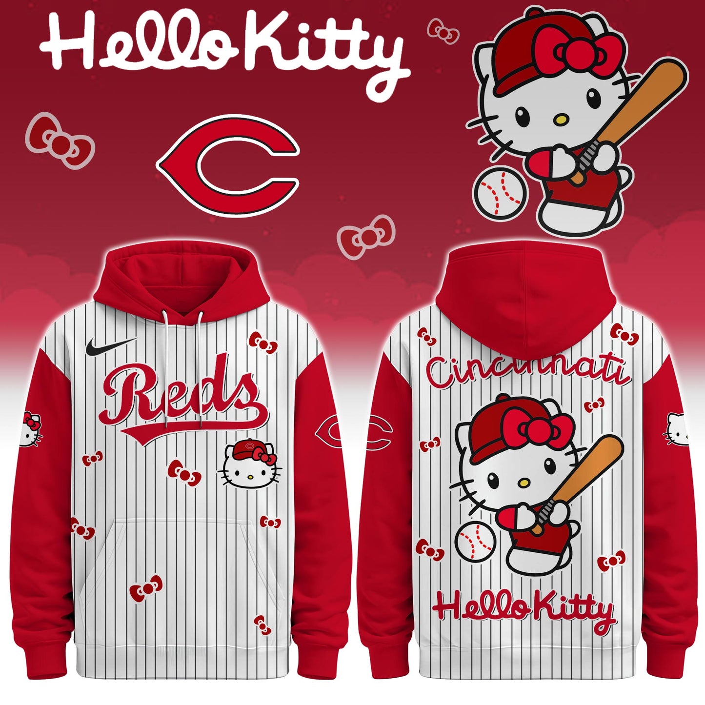 Cincinnati Reds - Hello Kitty Limited Editions Hoodie | UL73