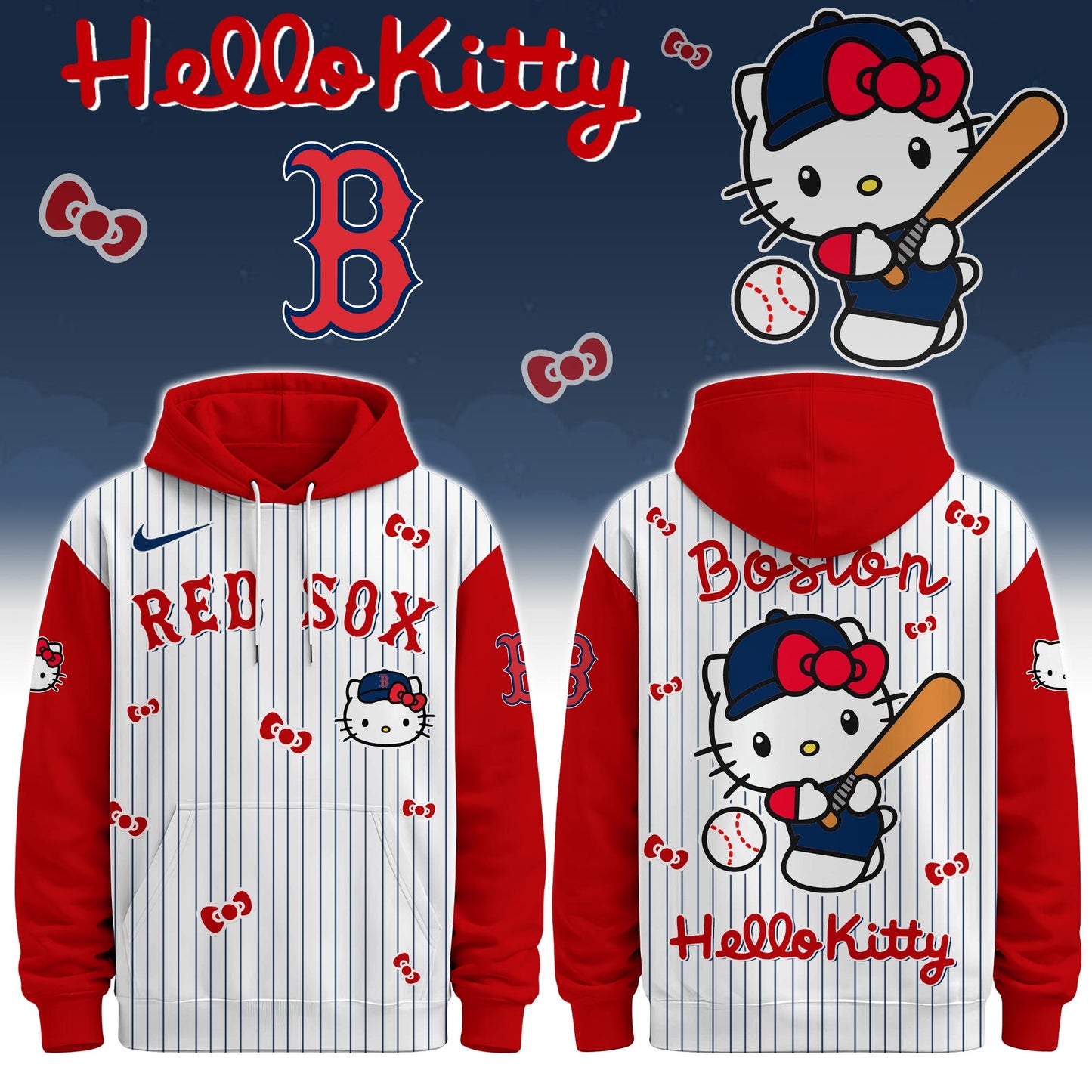 Boston Red Sox - Hello Kitty Limited Editions Hoodie | WR18