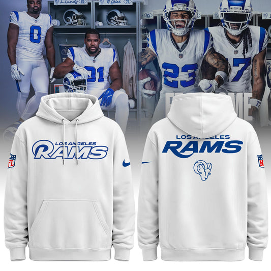 LAR Rams Classic Sol White Hoodie | MN72