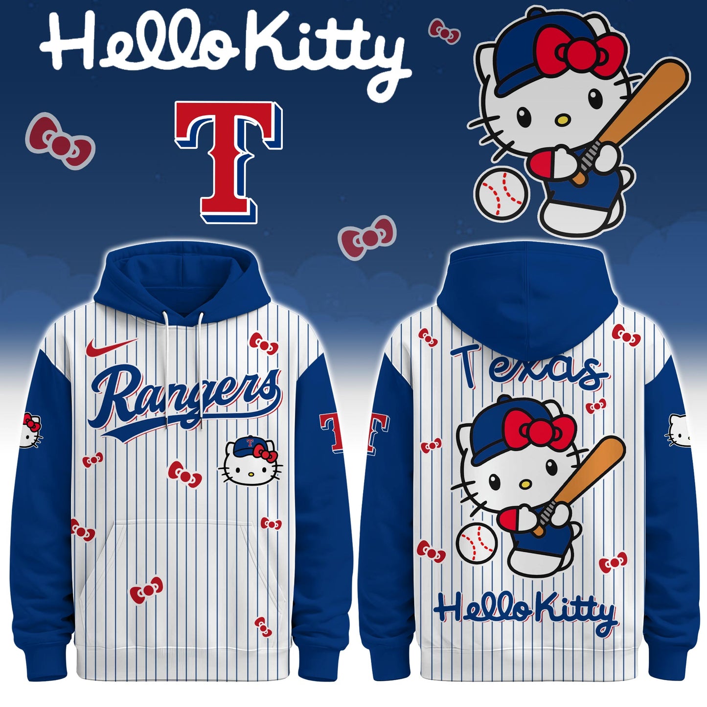 Texas Rangers - Hello Kitty Limited Editions Hoodie | EC52