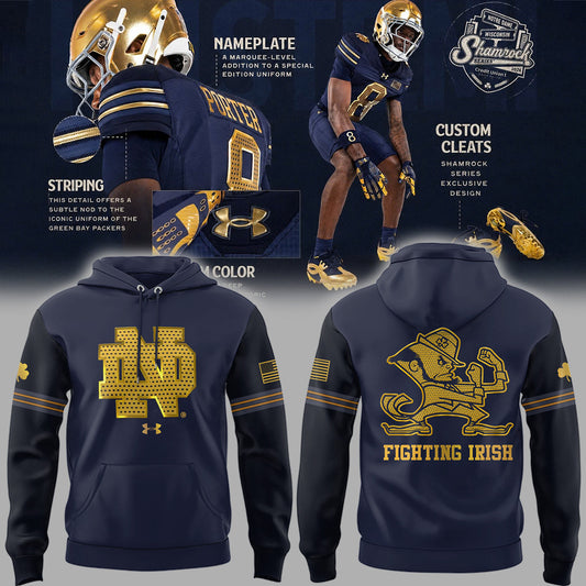 Limited Edition Notre Dame Football ” 2026 Shamrock Series uniforms ” Hoodie | UH73