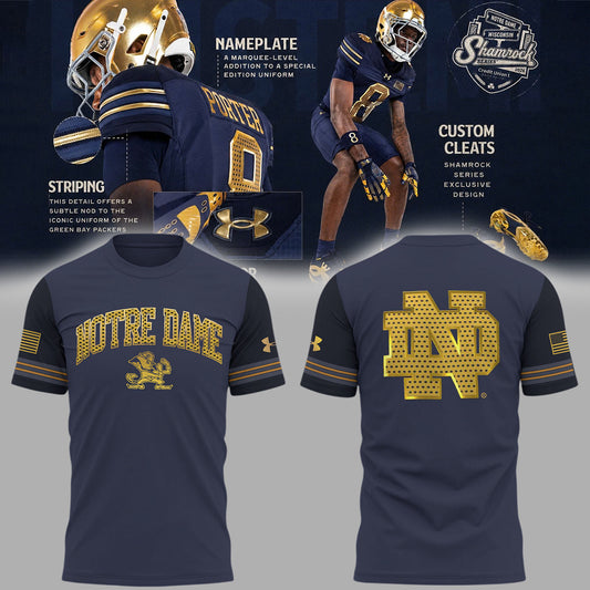 Limited Edition Notre Dame Football ” 2026 Shamrock Series uniforms ” T-shirt | NL75