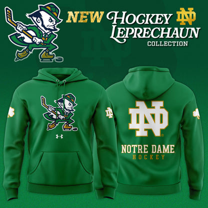 Notre Dame Fighting Irish Hockey Leprechaun Limited Editions Hoodie - Green