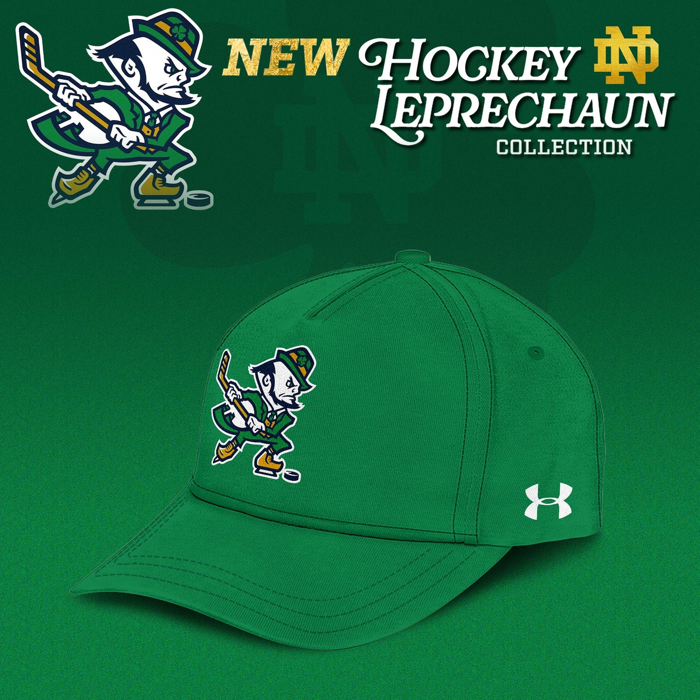 Notre Dame Fighting Irish Hockey Leprechaun Limited Editions Hoodie - Green