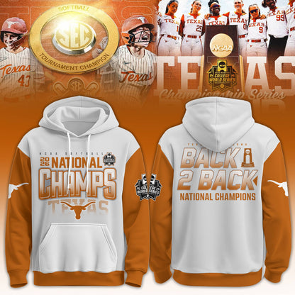 Texas Longhorns SoftBall Championship 2026 Women’s College World Series Hoodie V2