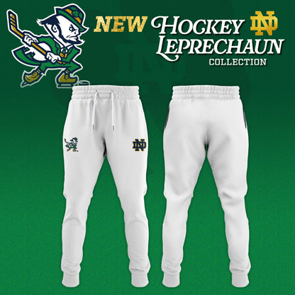 Notre Dame Fighting Irish Hockey Leprechaun Limited Editions Hoodie - White