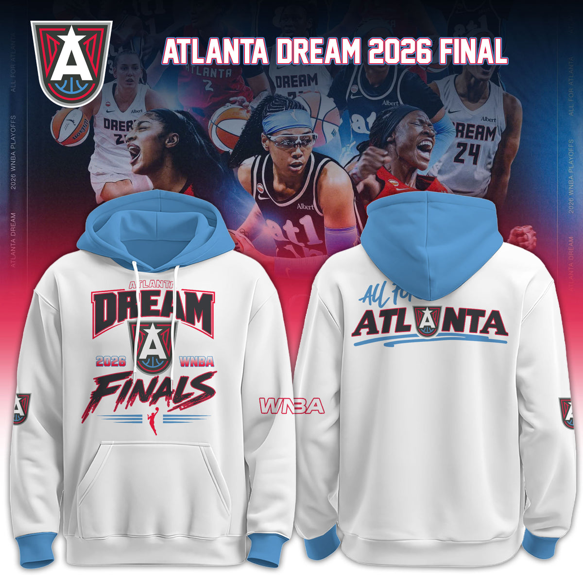 Atlanta Dream 2026 WNBA Finals White Hoodie Limited Edition