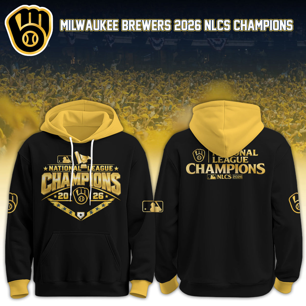 Milwaukee Brewers 2026 National League Champions Hoodie Limited Edition