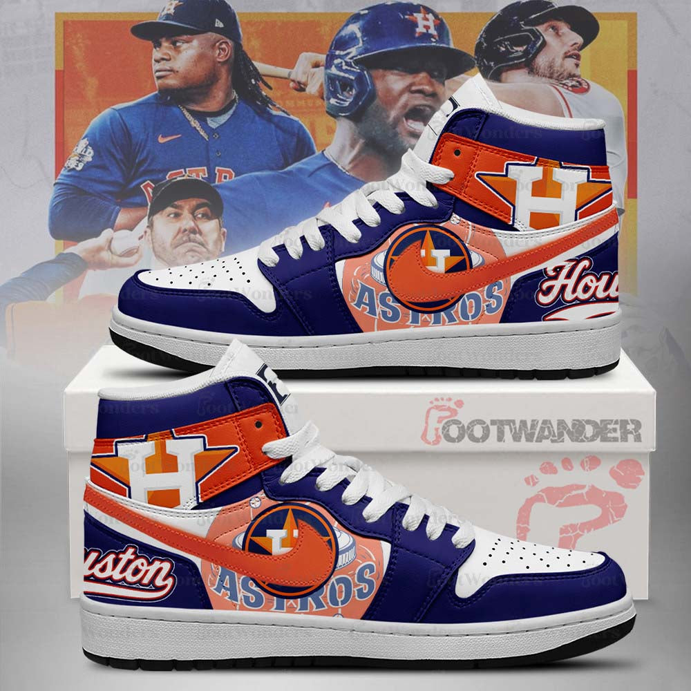 Houston Astros MLB AJ1 High Top Shoes | XP36