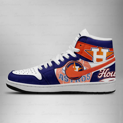 Houston Astros MLB AJ1 High Top Shoes | XP36