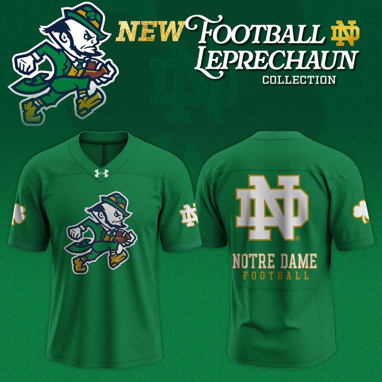 Notre Dame Fighting Irish Football Leprechaun Limited Editions Jersey