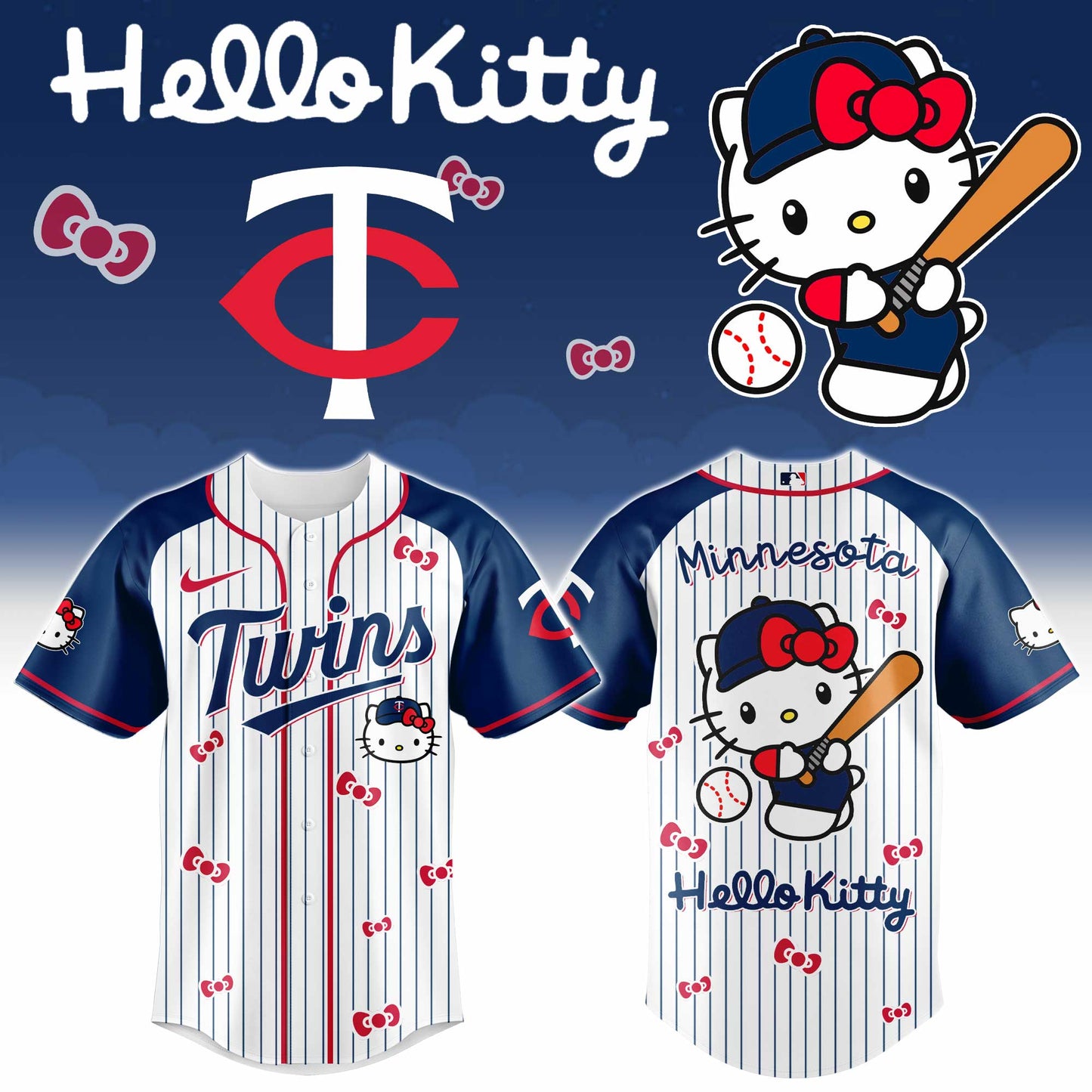 Minnesota Twins - Hello Kitty 2026 Limited Editions Jersey | KT54