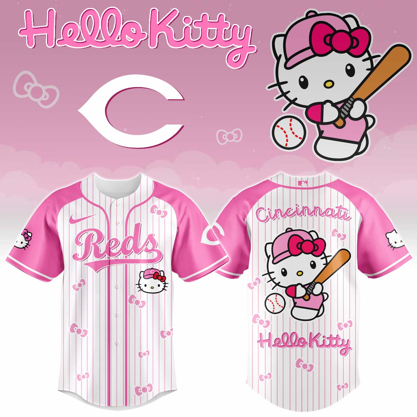 Cincinnati Reds - Hello Kitty 2026 Limited Editions Jersey Ver 2 | HR70