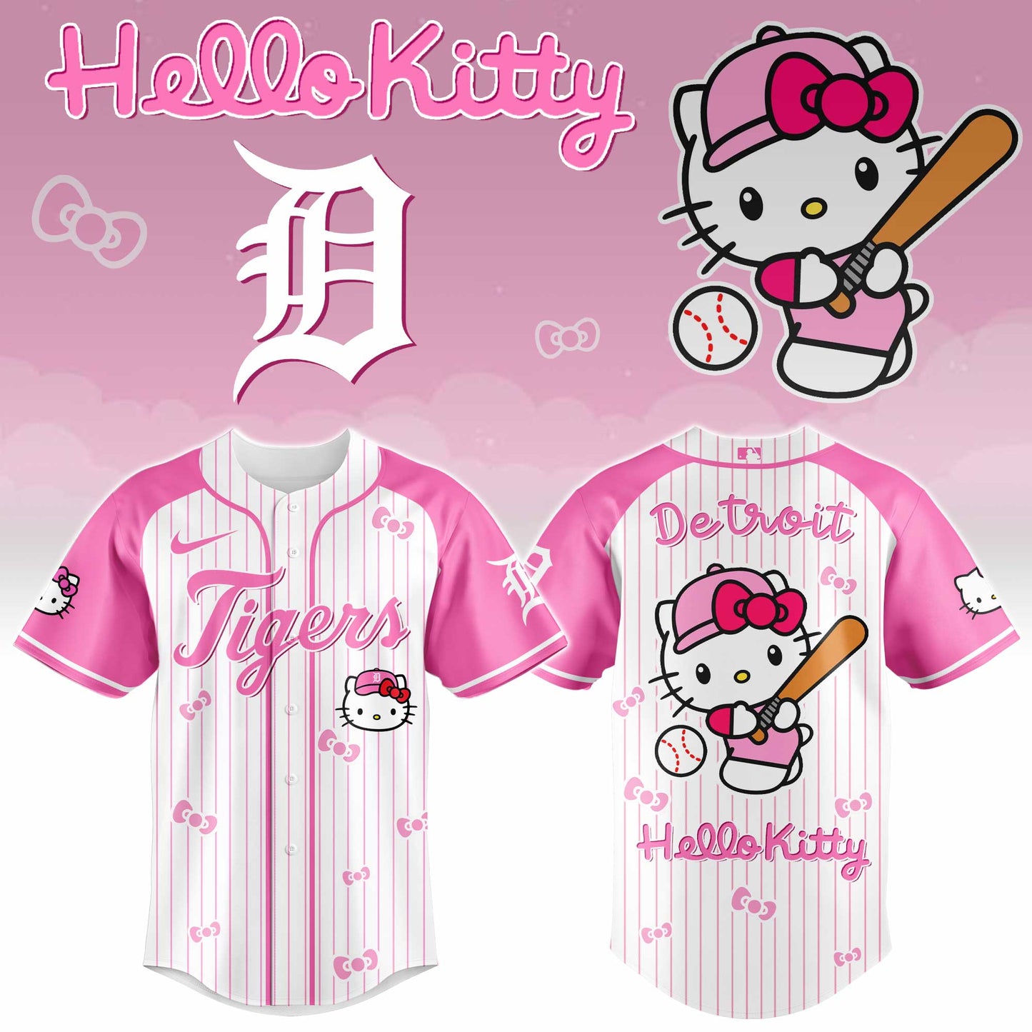 Detroit Tigers - Hello Kitty 2026 Limited Editions Jersey Ver 2 | QL43