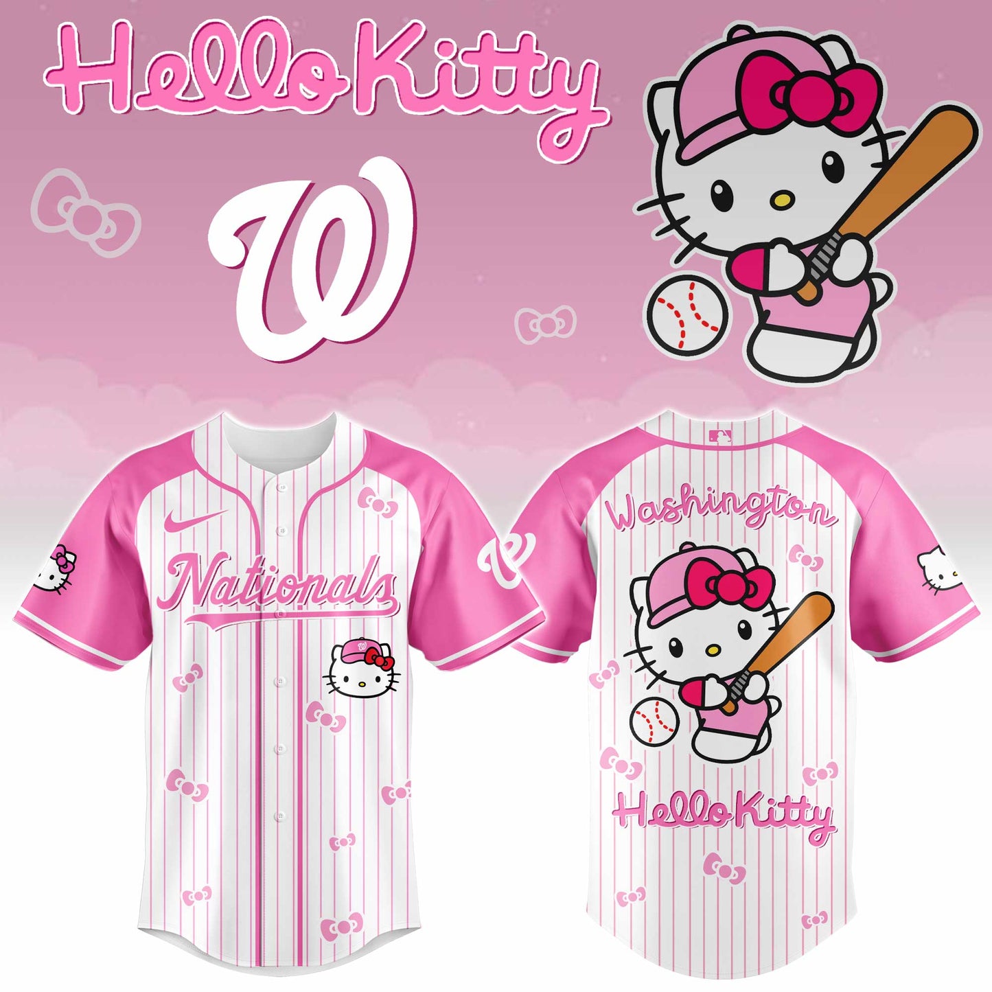 Washington Nationals - Hello Kitty 2026 Limited Editions Jersey Ver 2 | NP79