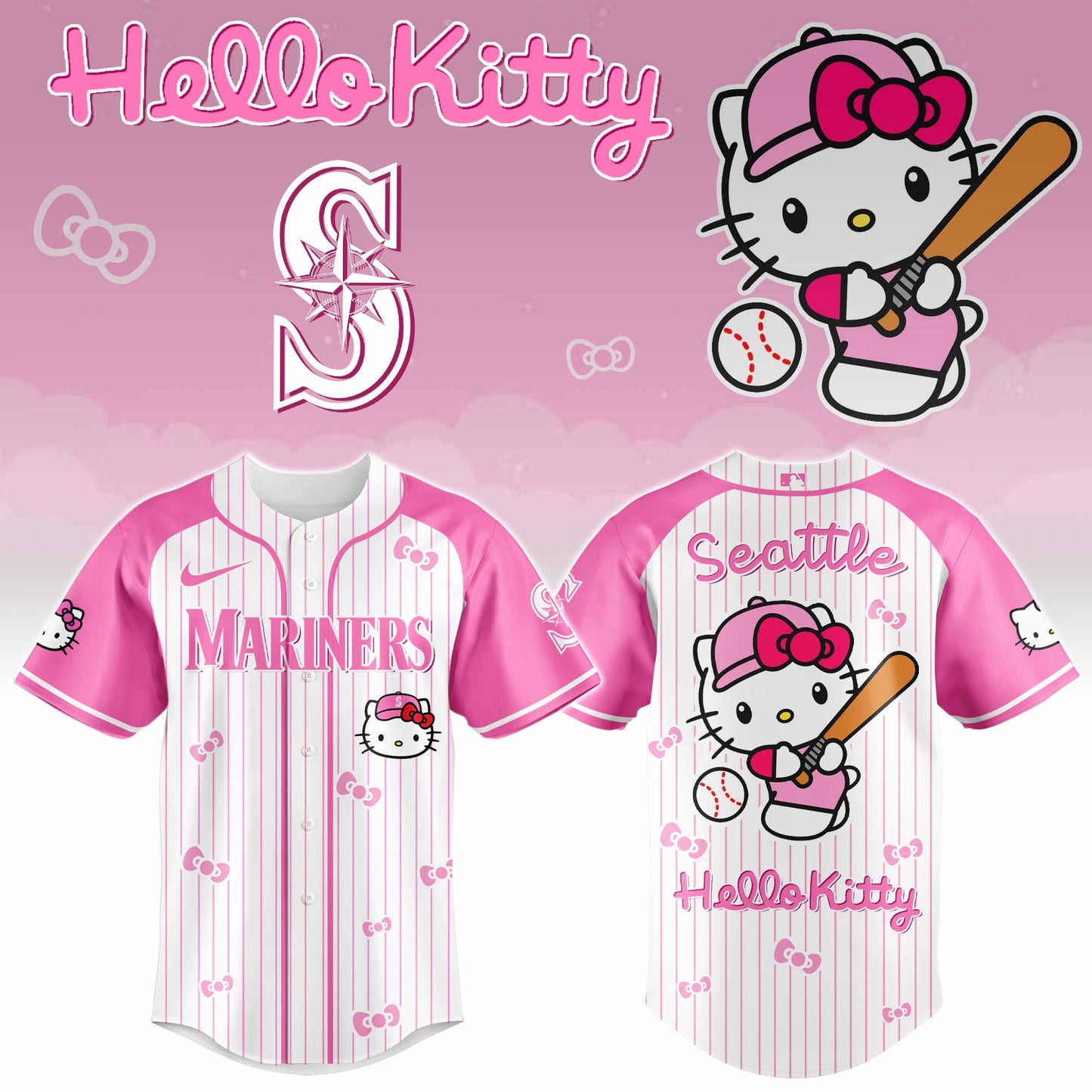 Seattle Mariners - Hello Kitty 2026 Limited Editions Jersey Ver 2 | QH43