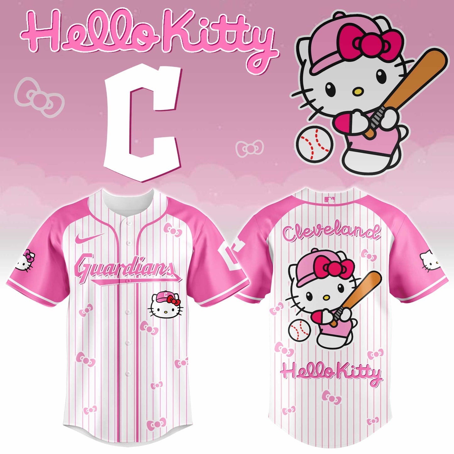 Cleveland Guardians - Hello Kitty 2026 Limited Editions Jersey Ver 2 | BN46