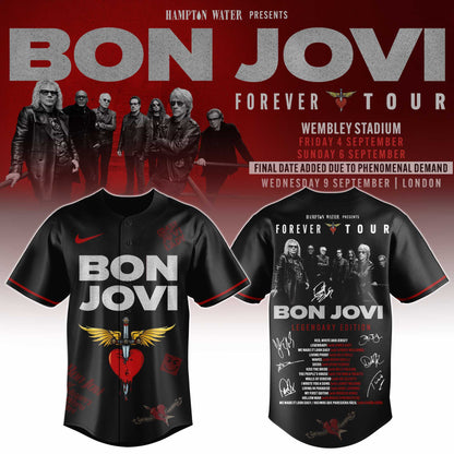 Bon Jovi The Forever Tour Limited Edition Jersey Fan Apparel