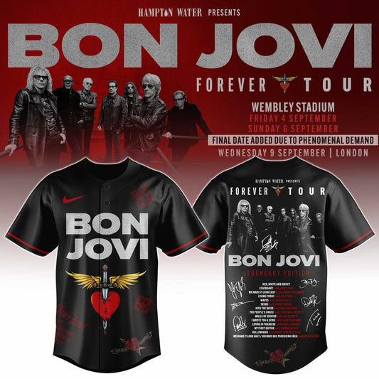 Bon Jovi The Forever Tour Limited Edition Jersey Fan Apparel