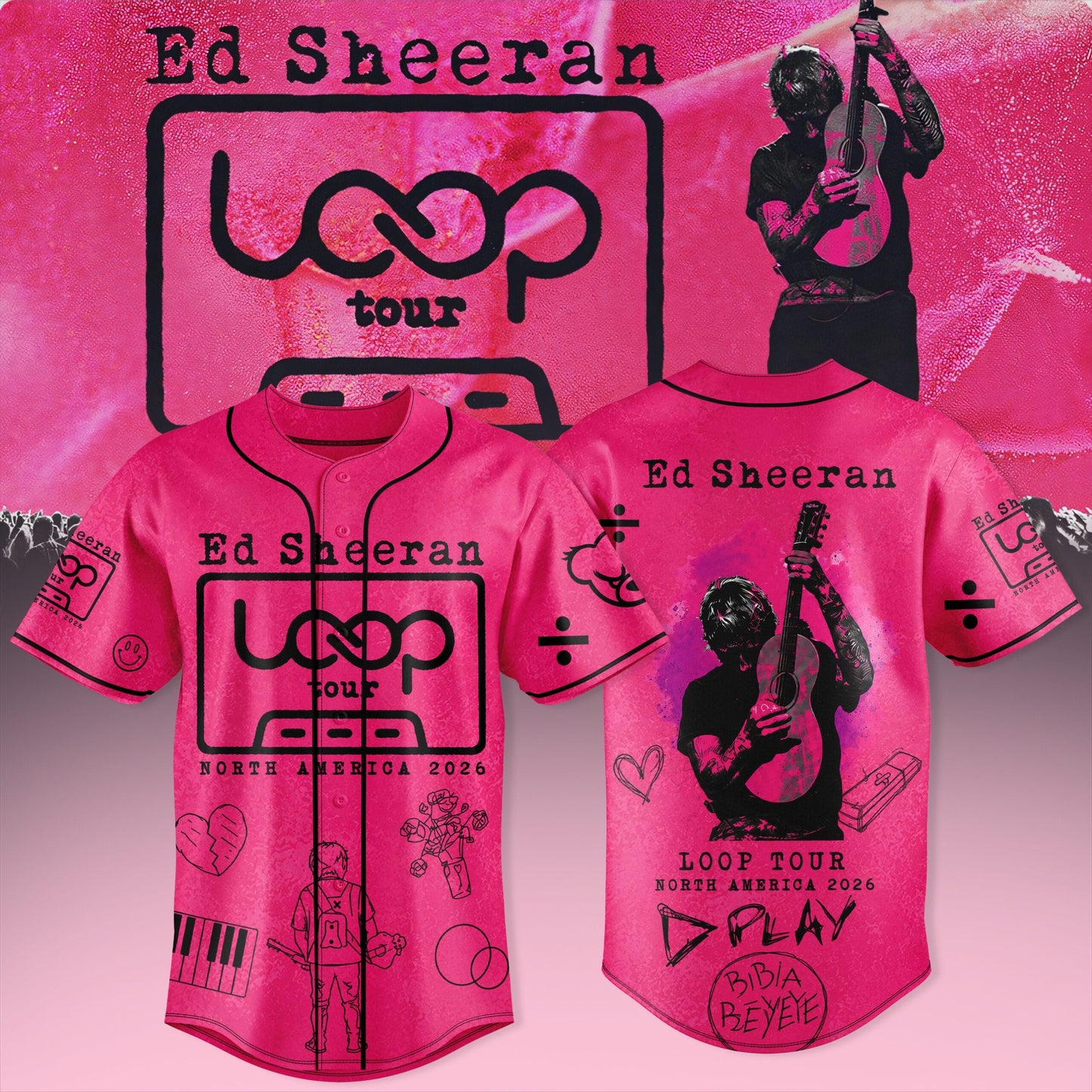 Ed Sheeran - Loop Tour NA 2026 Exclusive Baseball Jersey | FD60