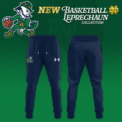 Notre Dame Fighting Irish Basketball Leprechaun Limited Editions Hoodie - Navy