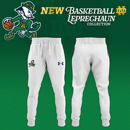 Notre Dame Fighting Irish Basketball Leprechaun Limited Editions Hoodie - White
