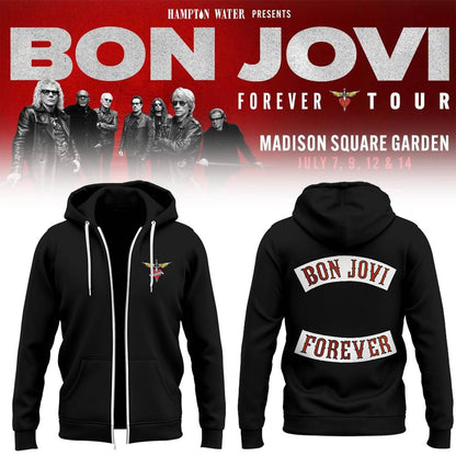 Bon Jovi Forever Tour 2026 Limited Edition Zip Hoodie Rock Band Merchandise | XL65