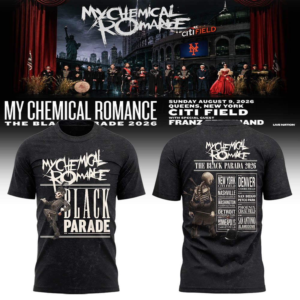 Limited Edition MCR Long Live The Black Parade Tour US 2026 Tshirt | DC88