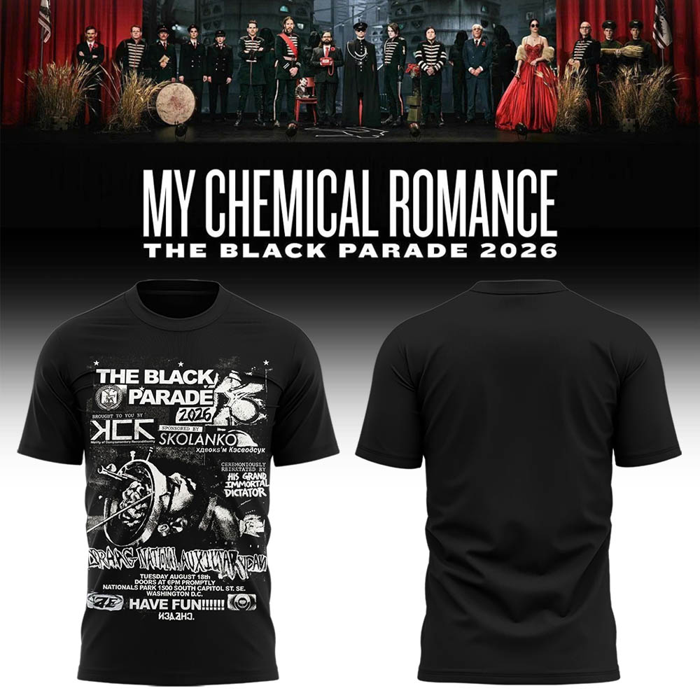 Limited Edition MCR Long Live The Black Parade Tour US 2026 At Washington, D.C Tshirt | CO21