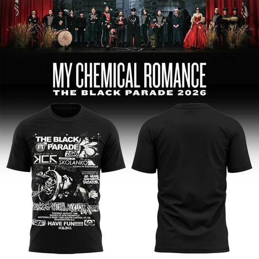 Limited Edition MCR Long Live The Black Parade Tour US 2026 At Washington, D.C Tshirt | CO21