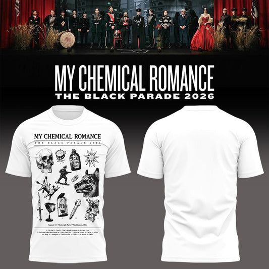 Limited Edition MCR Long Live The Black Parade Tour US 2026 At Washington, D.C Tshirt | MI37
