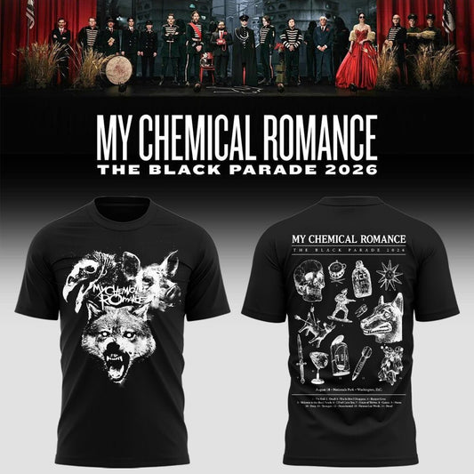 Limited Edition MCR Long Live The Black Parade Tour US 2026 At Washington, D.C Tshirt | AI70
