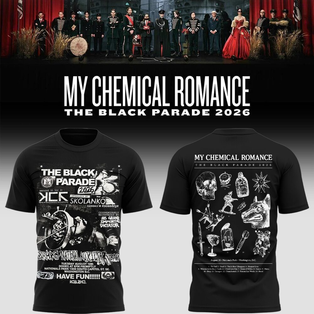 Limited Edition MCR Long Live The Black Parade Tour US 2026 At Washington, D.C Tshirt | YR28