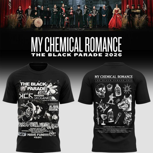Limited Edition MCR Long Live The Black Parade Tour US 2026 At Washington, D.C Tshirt | YR28