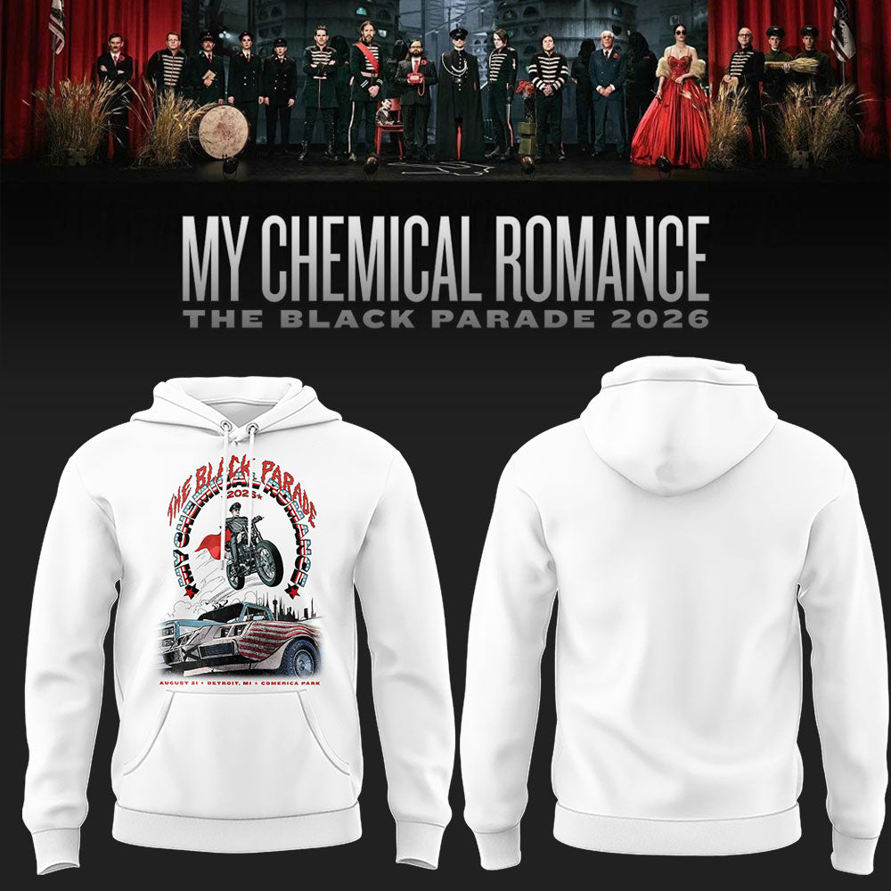 Limited Edition MCR Long Live The Black Parade Tour US 2026 At Detroit Hoodie | VY13