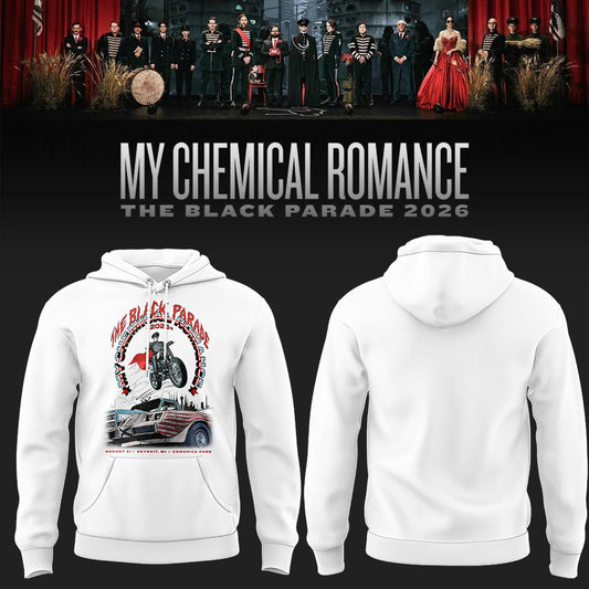 Limited Edition MCR Long Live The Black Parade Tour US 2026 At Detroit Hoodie | VY13