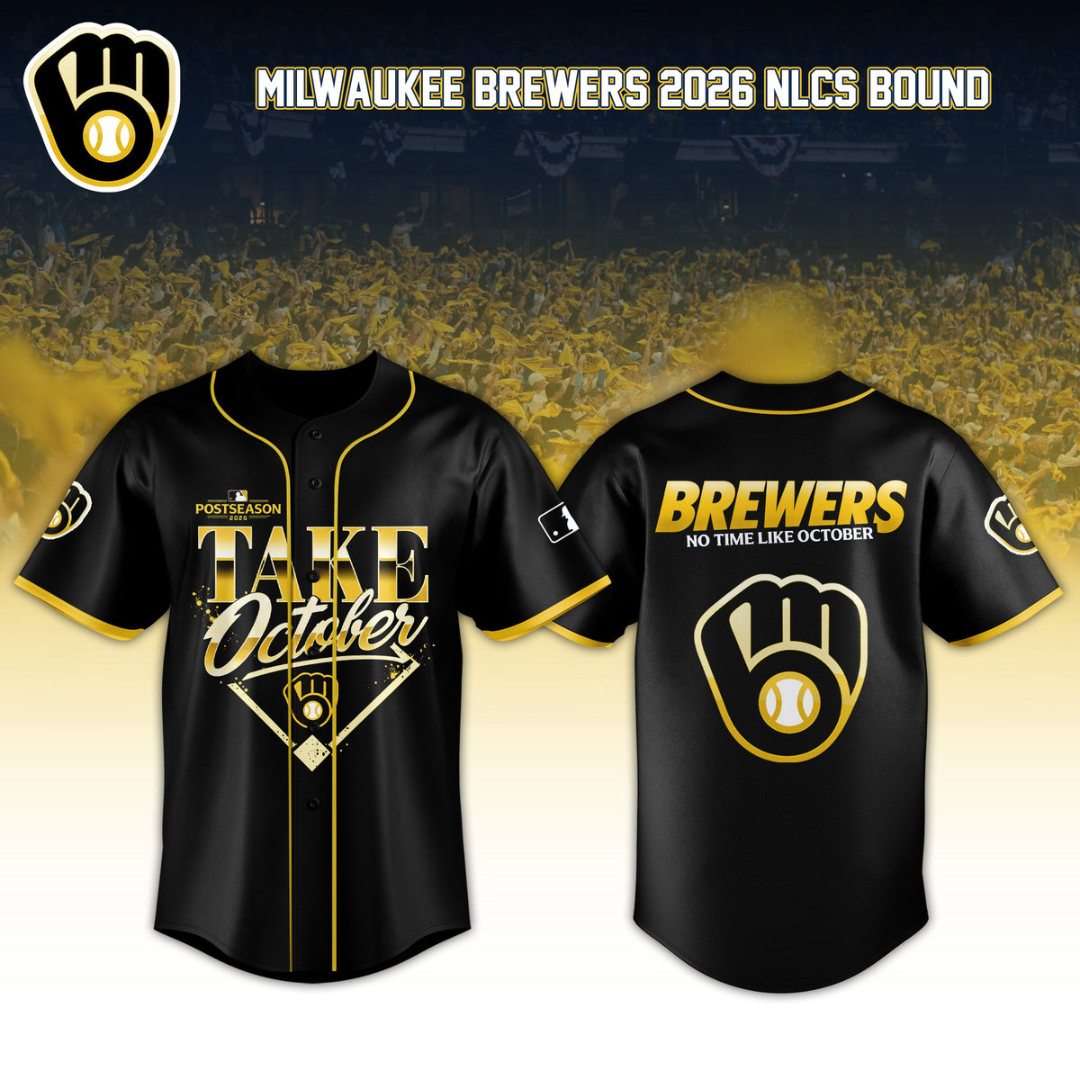 Milwaukee Brewers 2026 NLCS Bound Take October Jersey Limited Edition 01