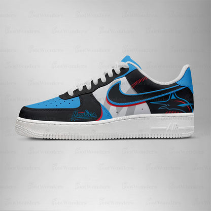 Miami Marlins MLB AF1 Low Top Shoes | IM66