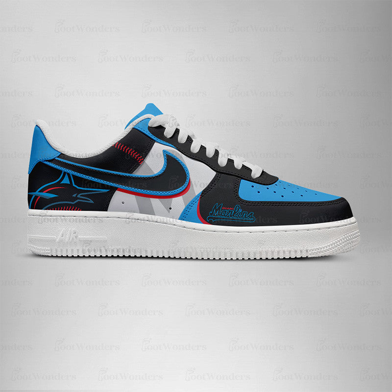 Miami Marlins MLB AF1 Low Top Shoes | IM66