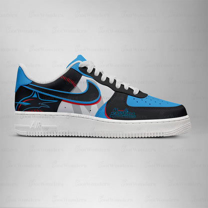 Miami Marlins MLB AF1 Low Top Shoes | IM66