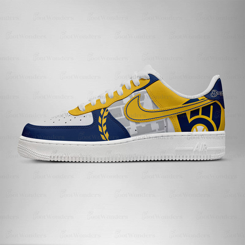 Milwaukee Brewers MLB AF1 Low Top Shoes | AQ60