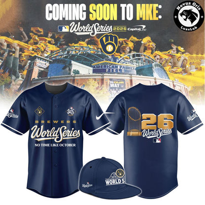 Milwaukee Brewers World Series 2026 Navy Baseball Jersey