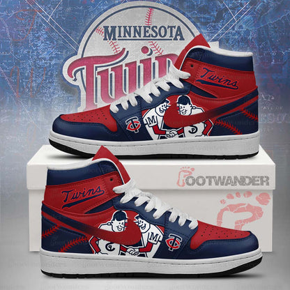 Minnesota Twins MLB AJ1 High Top Shoes | GP46
