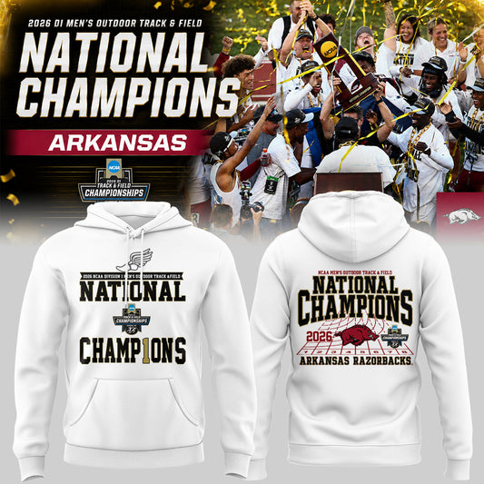 Razorbacks 2026 D1 Men's Outdoor Track & Field National Champions Hoodie | NH37
