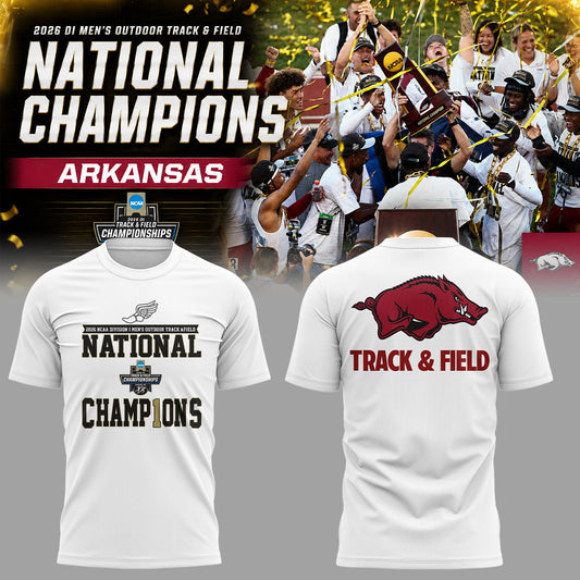 Razorbacks 2026 D1 Men's Outdoor Track & Field National Champions Shirt | NB10
